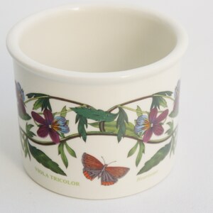 Vintage Portmeiron England Botanischer Garten Blumen Schmetterling Druck Porzellan Dose Zuckerdose Bauernhaus Dekor Wohnkultur Geschenk Cottagecore