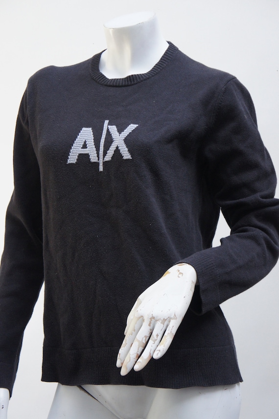 Vintage Armani Exchange AX Monogram Sweater Pullover… - Gem