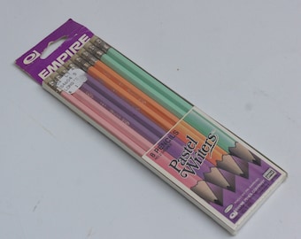 Vintage 70s-80s Dead Stock "Pastel Writers" Pencils Unopened Package School Supply Office Supply