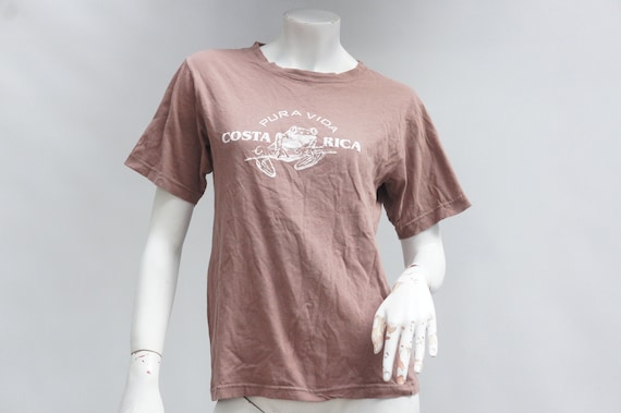 Vintage Costa Rica Pura Vida Print T-shirt Graphi… - image 1