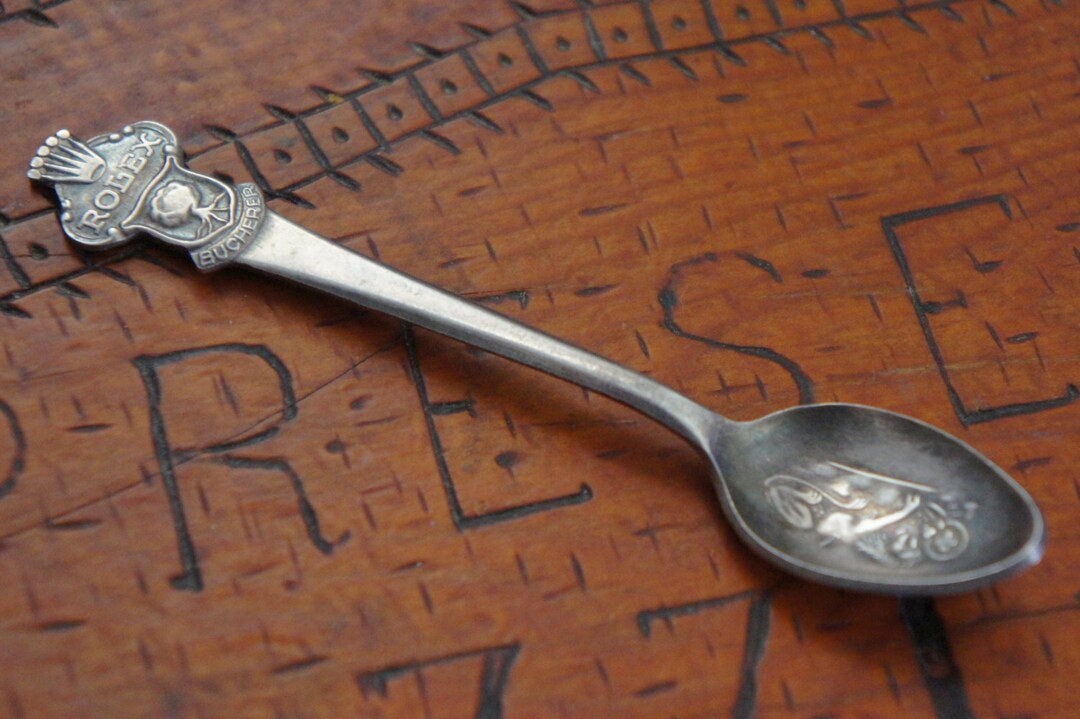 Vintage 80s Rolex Bugherer of Switzerland Silver Plated Teaspoon