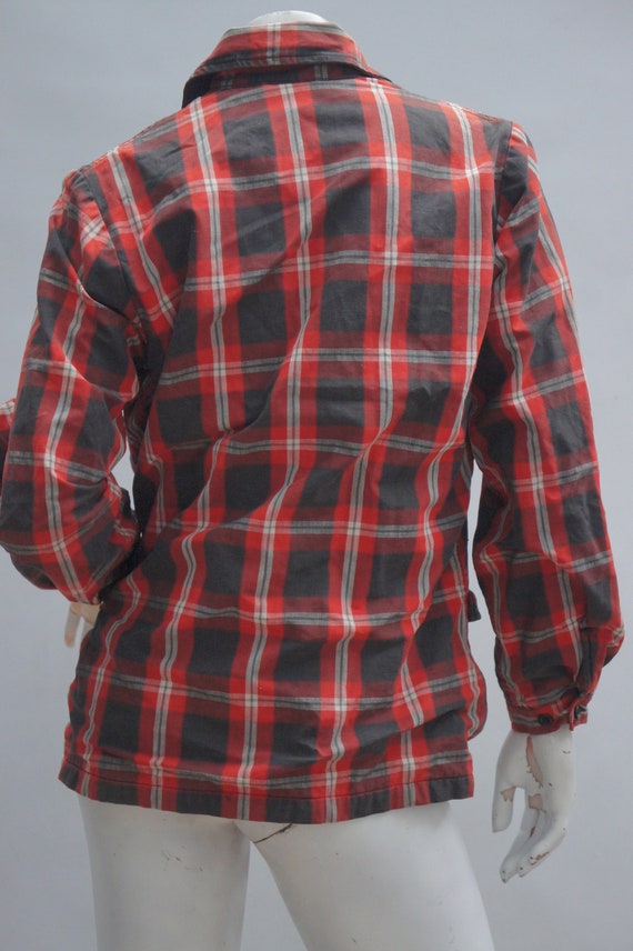 Vintage 50s-60s Plaid Jacket Coat Mid Century - image 4