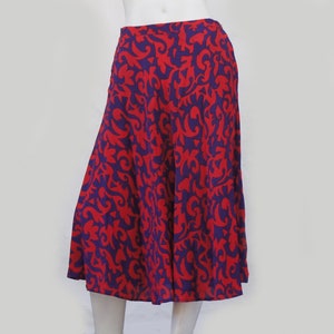 Vintage 80s Abstract Print Midi Skirt By Jones New York image 1