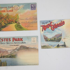 Cartella souvenir vintage anni '50 Cartoline Ephemera Regalo da collezione