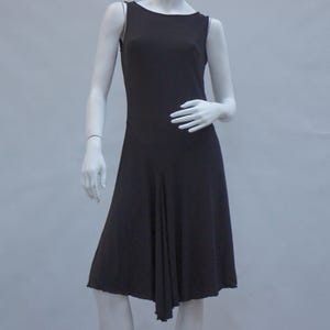 Vintage Knit Black Asymmetrical Dress By Ann Taylor Loft Little Black Dress