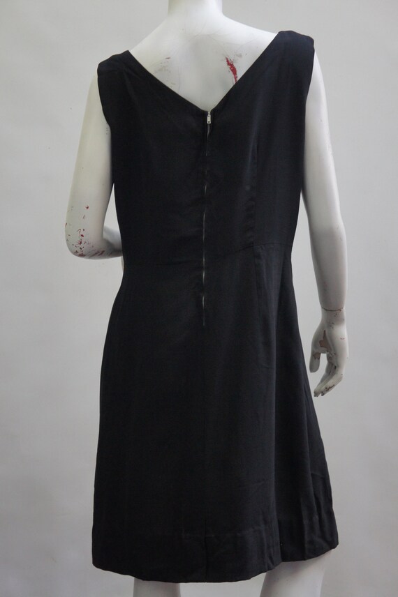 Vintage 50s-60s Little Black Dress Mid Century Mod - image 3
