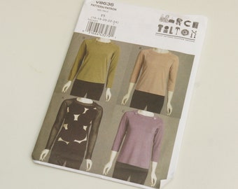 Vogue V8636 Designer origineel naaipatroon bovenkant van Marcy Tilton Maat 16-18-20-22-24 Craft DIY