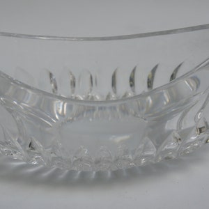 Vintage Heavy Oval Clear Crystal Bowl Centerpiece Gift Home Decor Grannycore Cottagecore Candy Dish Collectible