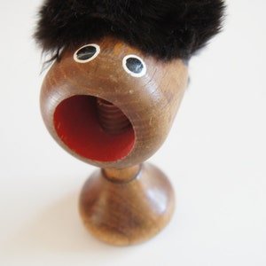 Vintage 60s Danish Modern Teakwood  Figure Nut Cracker Retro Mid Century