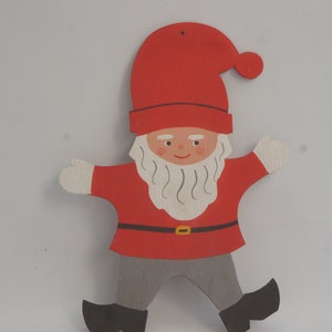 Vintage Handmade Swedish Large Wooden Gnome Wall Hanging/Christmas Decor/Folkart/Country Style/Farmhoue Decor/Cottagecore/Scandinavian