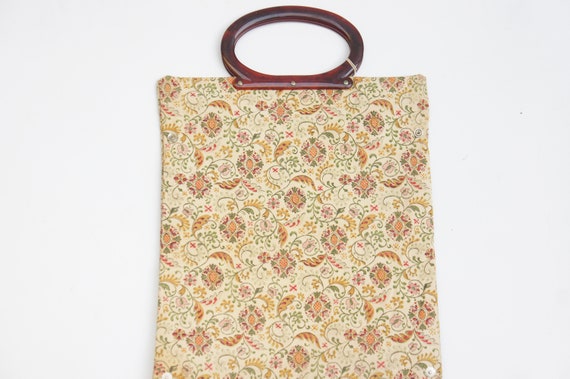 Vintage 60s Tapestry "Tote-All" Tote Bag Purse Ha… - image 3