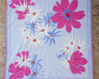 Vintage 60er-70er Jahre Blumen Print Vera Neumann Schal Mod Retro Mid Century Geschenk