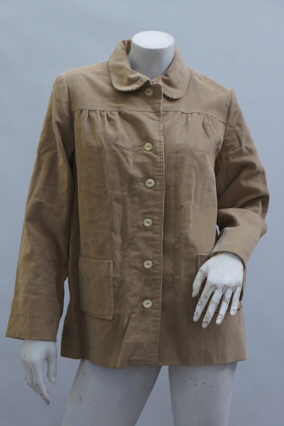 Vintage 70s Women's Collared Corduroy Jacket Retr… - image 9