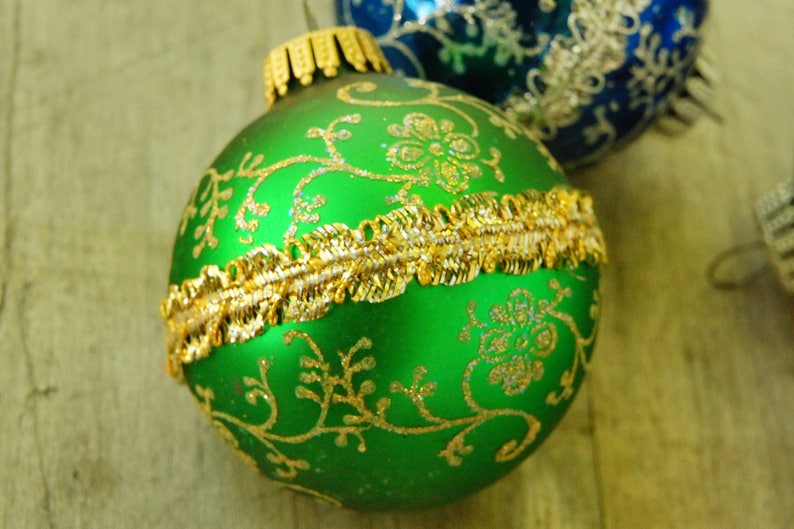 Vintage Mercury Glass Ball Christmas Ornaments/shabby Etsy