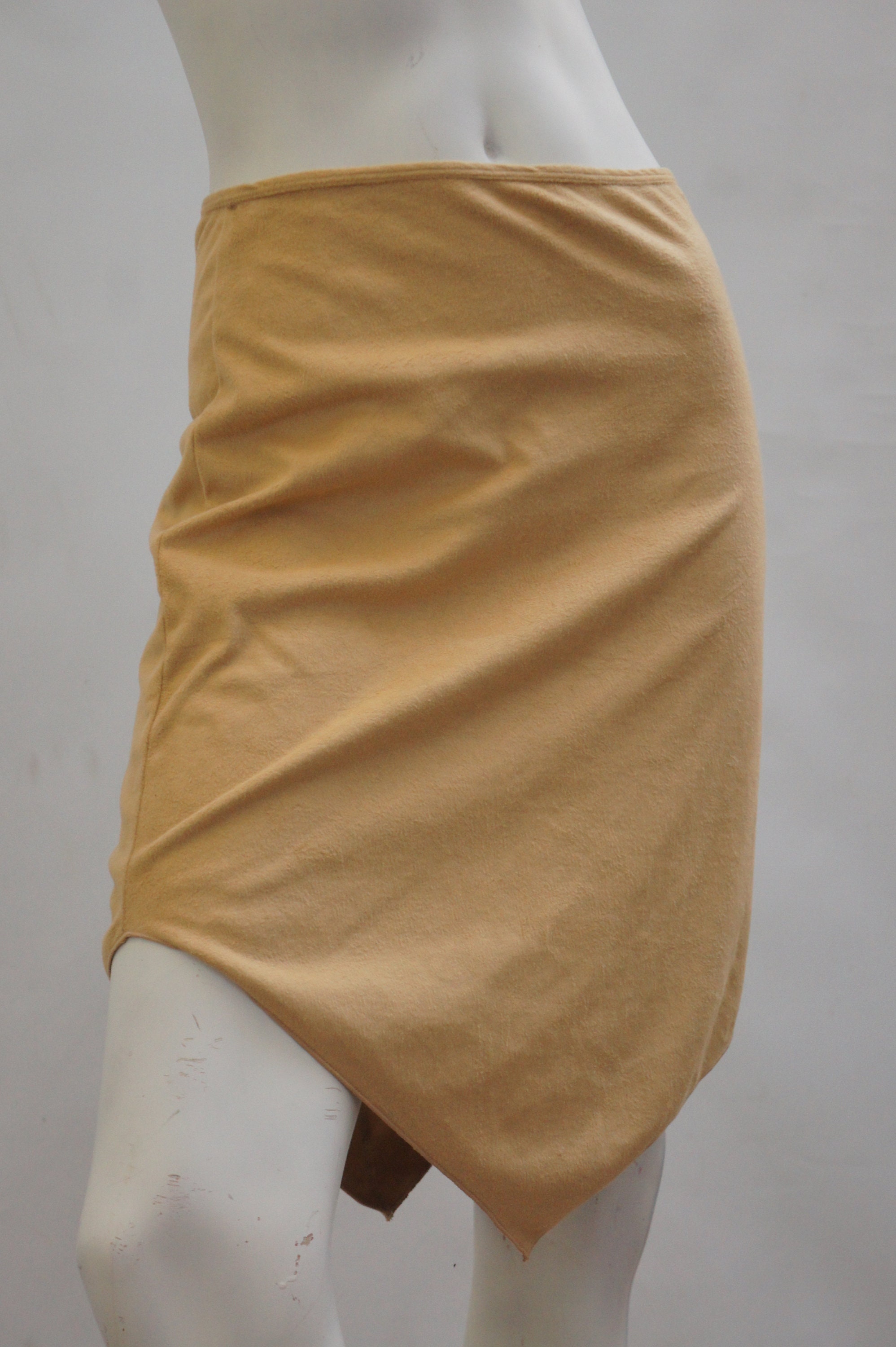 Vintage Y2k V Shaped Faux Suede Skirt by Salotte U.S.A - Etsy