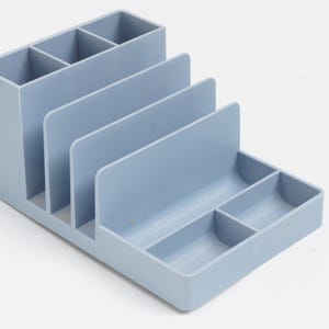 Vintage 70s-80s Plastic Desk Organizer Office Pen Holder Retro Home