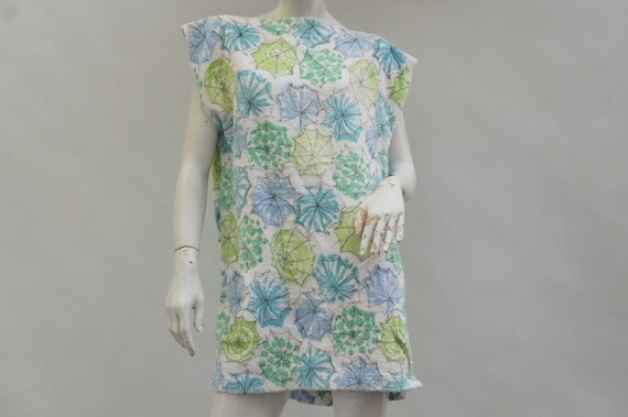 Vintage 70s Homemade Bath Towel Dress/House Dress/