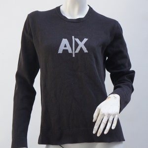 Vintage Armani Exchange AX  Monogram Sweater Pullover High Fashion