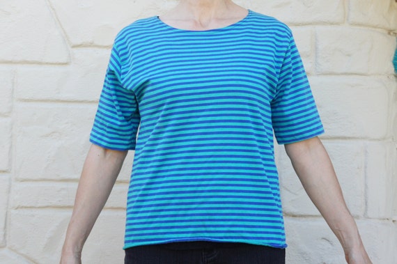 Vintage 80s-90s Striped LL Bean T-Shirt Top Nauti… - image 1