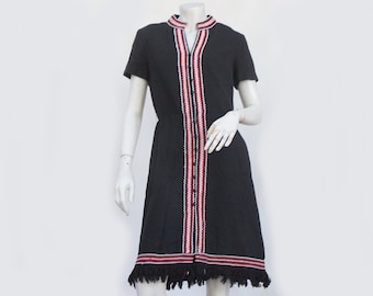 Vintage etnische midi-jurk jaren 70 boho hippie Cottagecore retro