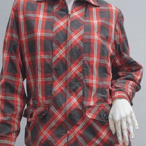 Vintage 50s-60s Plaid Jacket Coat Mid Century image 9