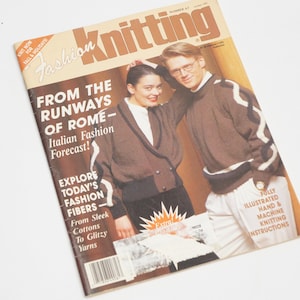 Vintage 90s Fashion Knitting Magazine: Fall Holiday Patterns