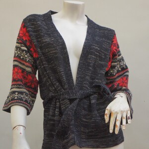 ヴィンテージ 60 年代 抽象プリント リバーシブル ベスト レトロ