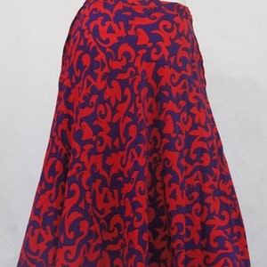 Vintage 80s Abstract Print Midi Skirt By Jones New York image 7