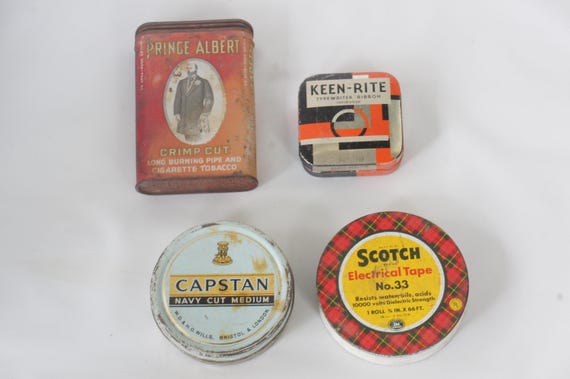 capstan tobacco tin Vintage Metal Tin Boxes Collection Capstan Tobacco, Prince Albert, Keen-Rite