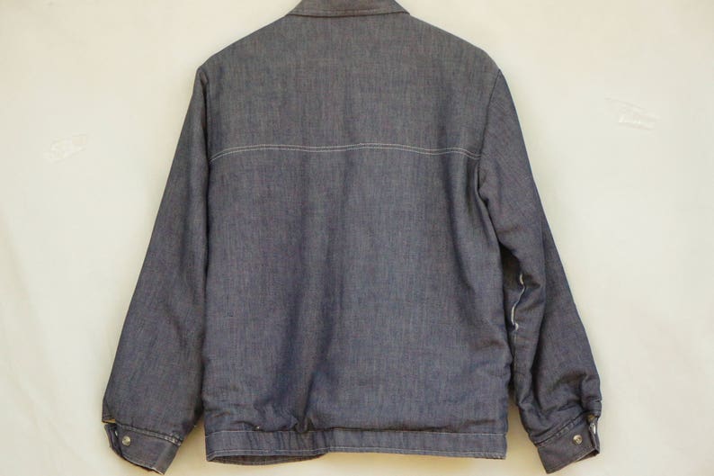 Vintage 70s Men/'s Sherpa Lined Denim Jacket By SwingsterRetroHippie