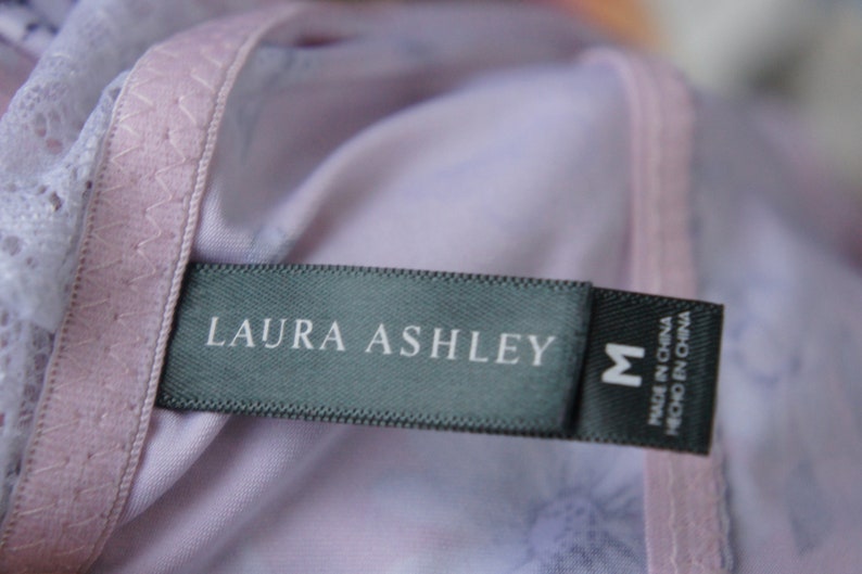 Laura Label Laura Ashley Slip Dress Nightgown Lingerie Sleepwear Babydoll Negligee ...