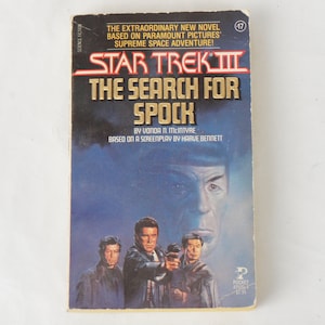 Vintage 80s Star Trek &quot; The Search For Spock&quot; Paperback Book Science Fiction Sci-Fi Collectible