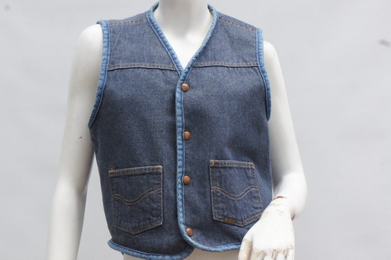 Vintage 70s Sears Roebucks Western Wear Distressed Denim
