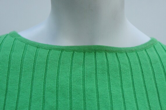 Vintage 70s Kelly Green Sweater Top Linea By Lois… - image 6