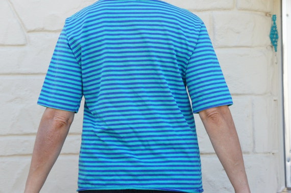 Vintage 80s-90s Striped LL Bean T-shirt Top Nautical