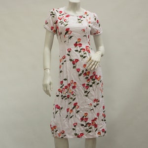 Vintage 90s-Y2k Floral Print Midi Dress Cottagecore Boho