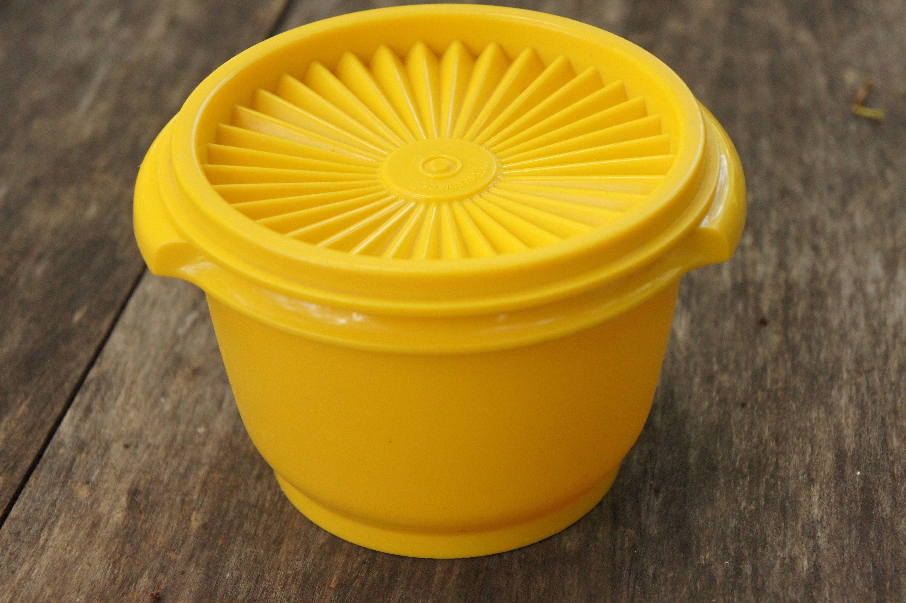 Miniature Tupperware Vintage Collection Frozen Yellow Lid
