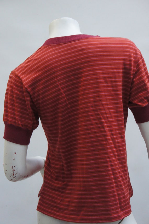 Vintage 70s Levi's Athletic Club Striped Henley T… - image 3