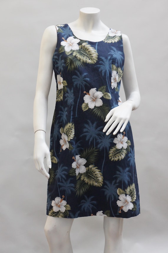 Vintage Floral Print Hawaii Dress By Lava Hut Boho Tropical Retro View 2