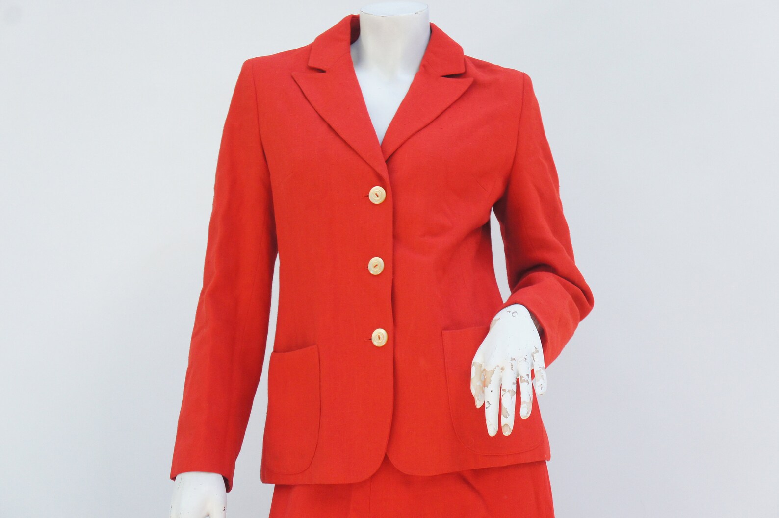 Vintage 50s-60s Woman's Red Blazer and A-line Skirt - Etsy