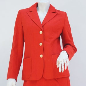 Vintage 50s-60s Woman's Red Blazer and A-line Skirt - Etsy