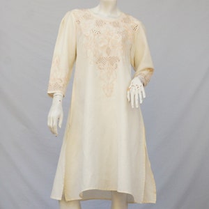 Vintage Embroidered Indian Caftan Dress Boho Bohemian Hippie Ethnic