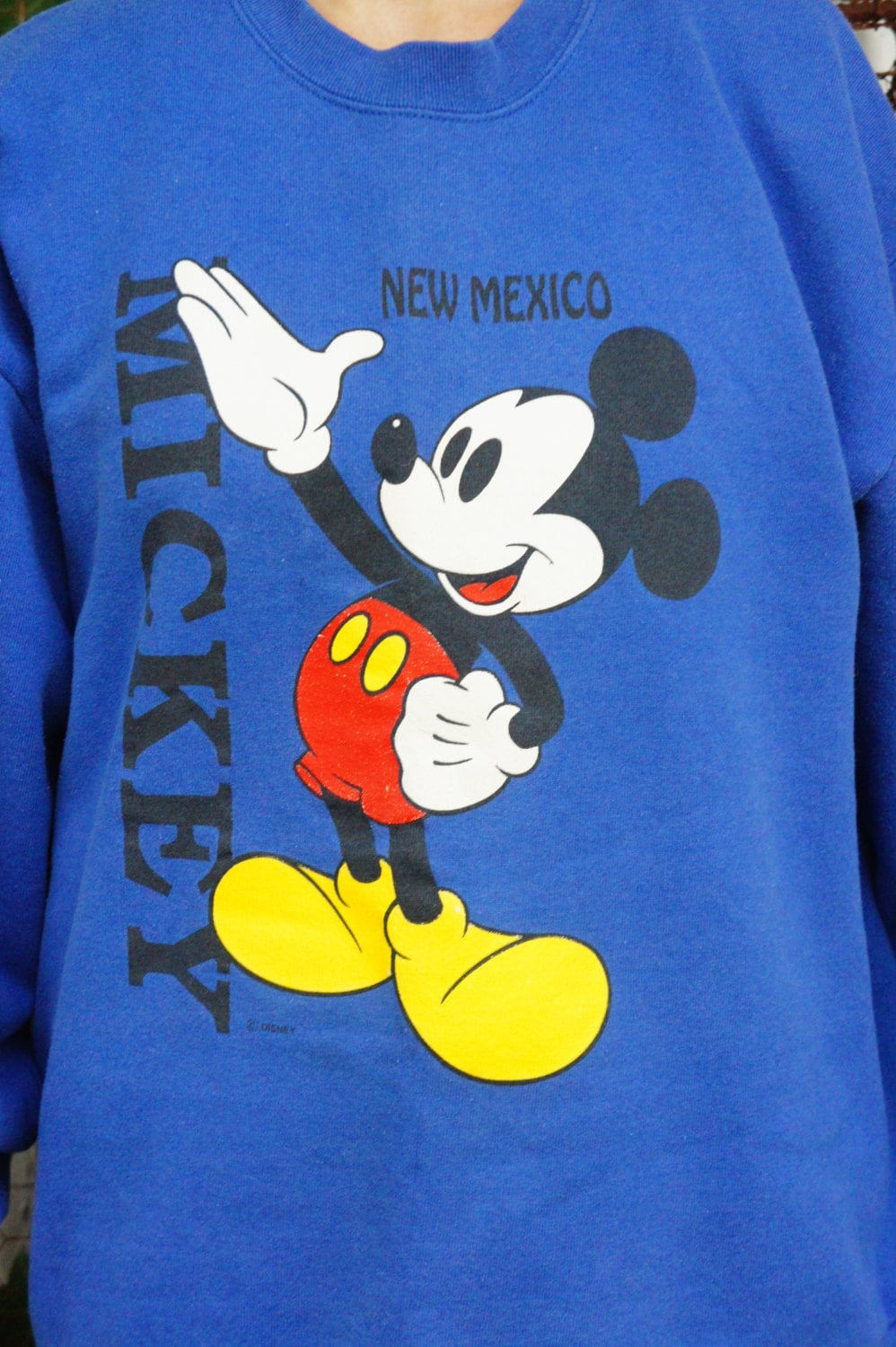 Vintage 90s Mickey Mouse New Mexico Sweatshirt Size Large Disney