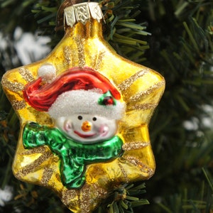 クリスマス雑貨】ガラス細工 ツリー&雪だるま クリスマス