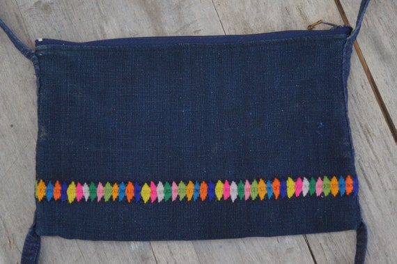 Small Guatemalan Tribal Serape Crossbody Bag Purs… - image 5