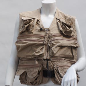 Vintage Men&#39;s Fishing Vest By Ideal Made In U.S.A Utility Vest Camping