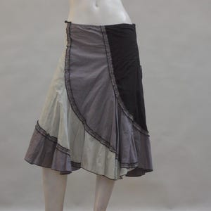 Colorblock Ruffle Midi Skirt Boho Cottagecore Fairycore