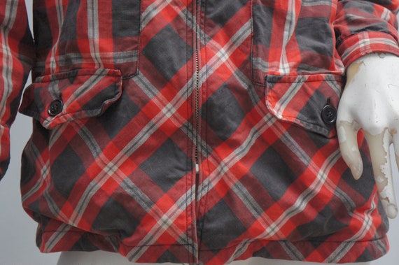 Vintage 50s-60s Plaid Jacket Coat Mid Century - image 5