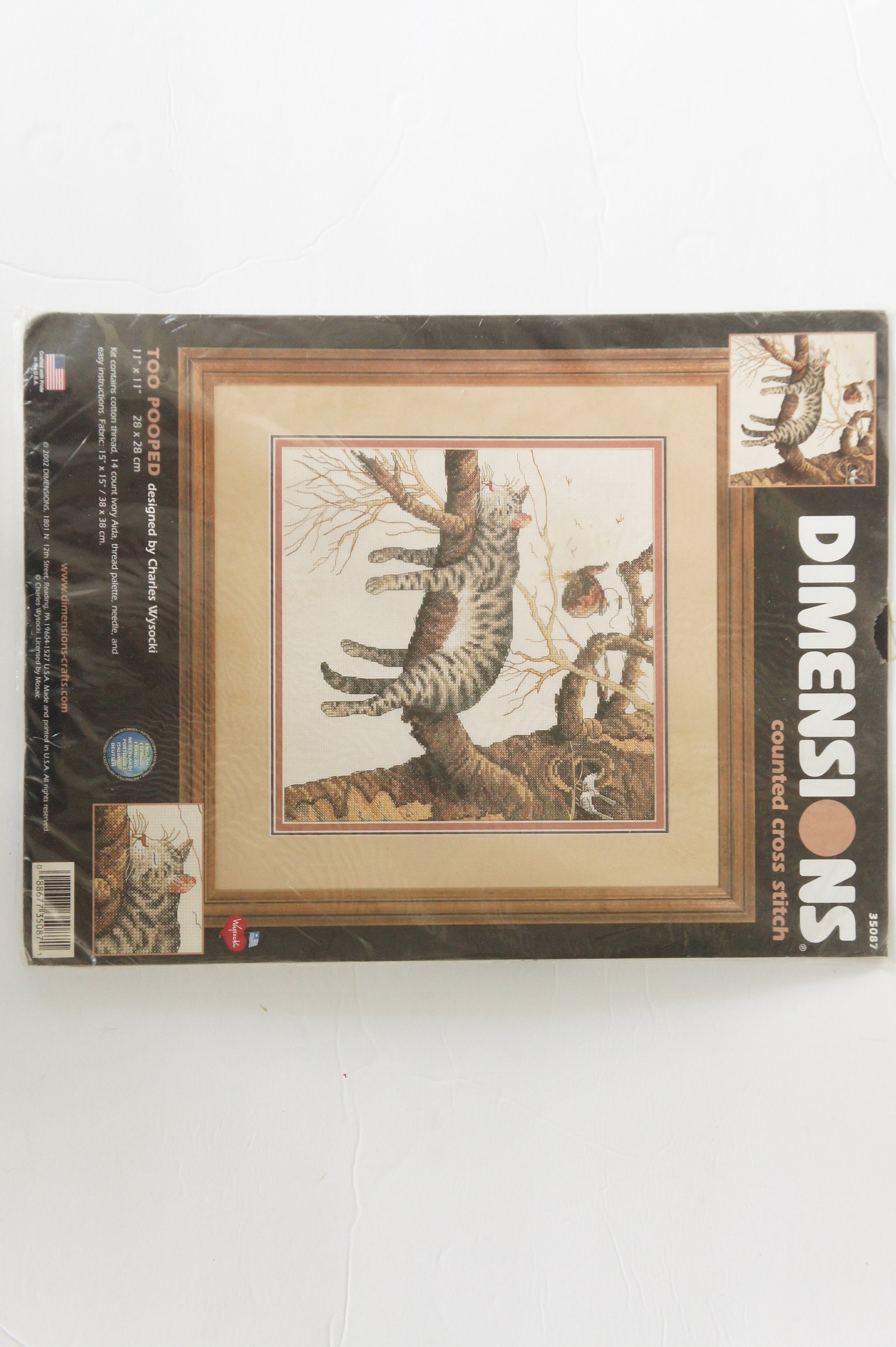 Dimensions All Burned Out Charles Wysocki Needlepoint Kit Cats Fireplace 20007