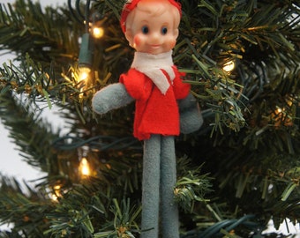 1950年代ビンテージ物 妖精エルフのクリスマス置物プランター